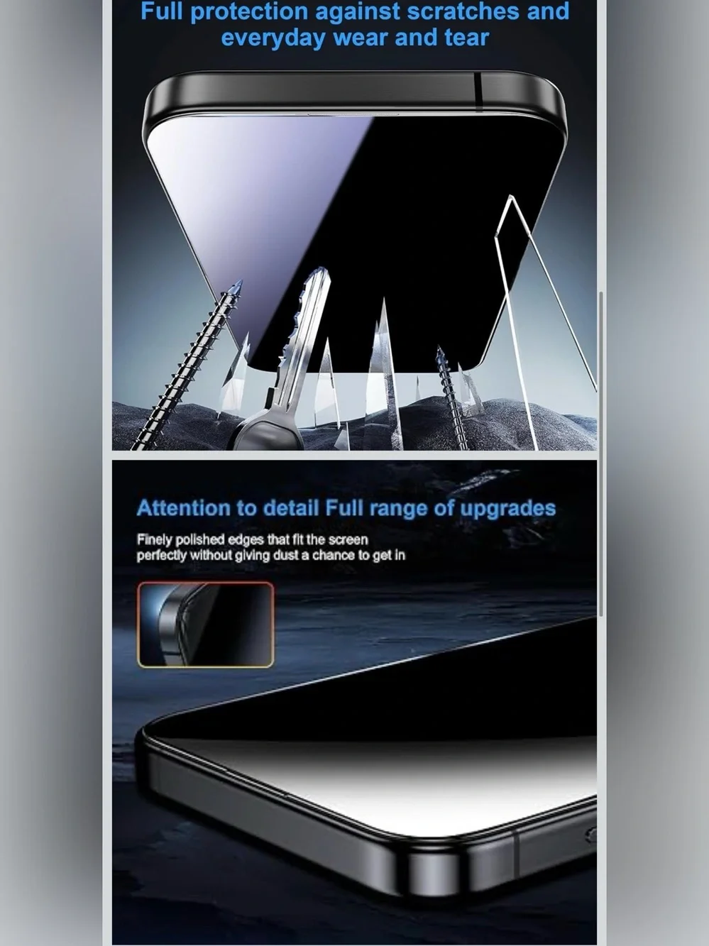 Screen Protector for iPhone 14 Pro ,4way 360•Anti spy 2pack NEW
